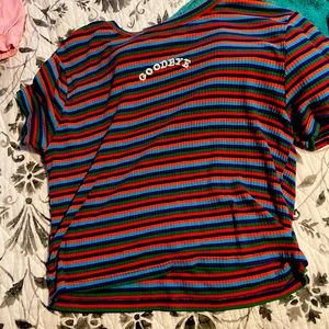 Rainbow Goodbye Forever 21 Cropped Shirt